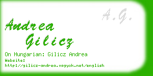 andrea gilicz business card